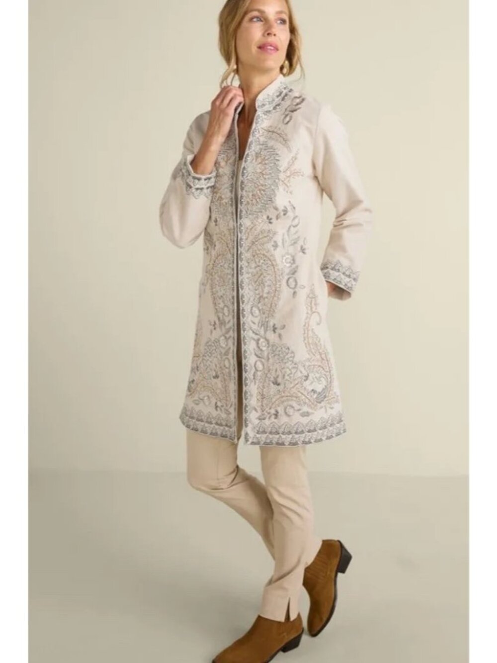 Soft Surroundings Kerala Embellished Jacket NWT